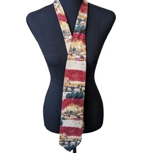 Lorenzo 1964 holiday winter novelty tie. Silk